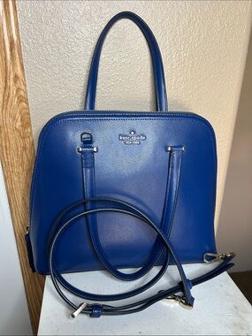 Kate Spade Darcy Large Satchel Crossbody in Blazer Blue